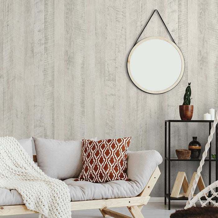 Lysegrått Trepanel - H10 Møbelfolie Foliebutikken