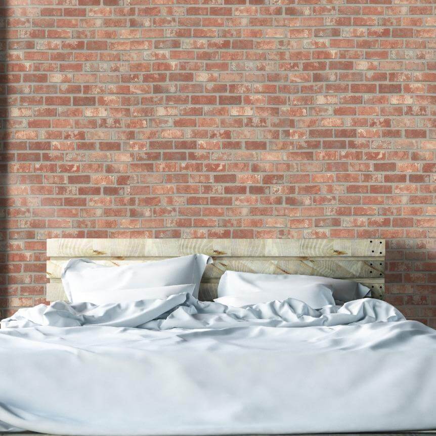 Rød murstein - W7 Møbelfolie Foliebutikken