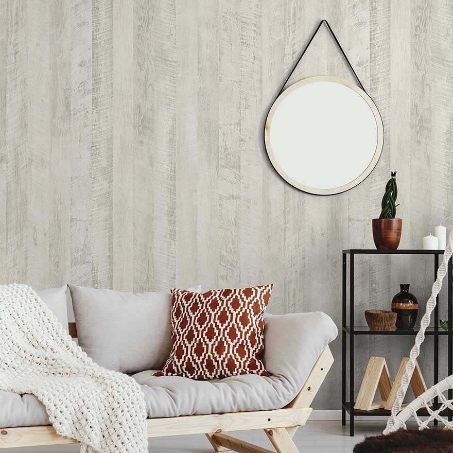 Foliebutikken Møbelfolie Lysegrått Trepanel - H10- CS