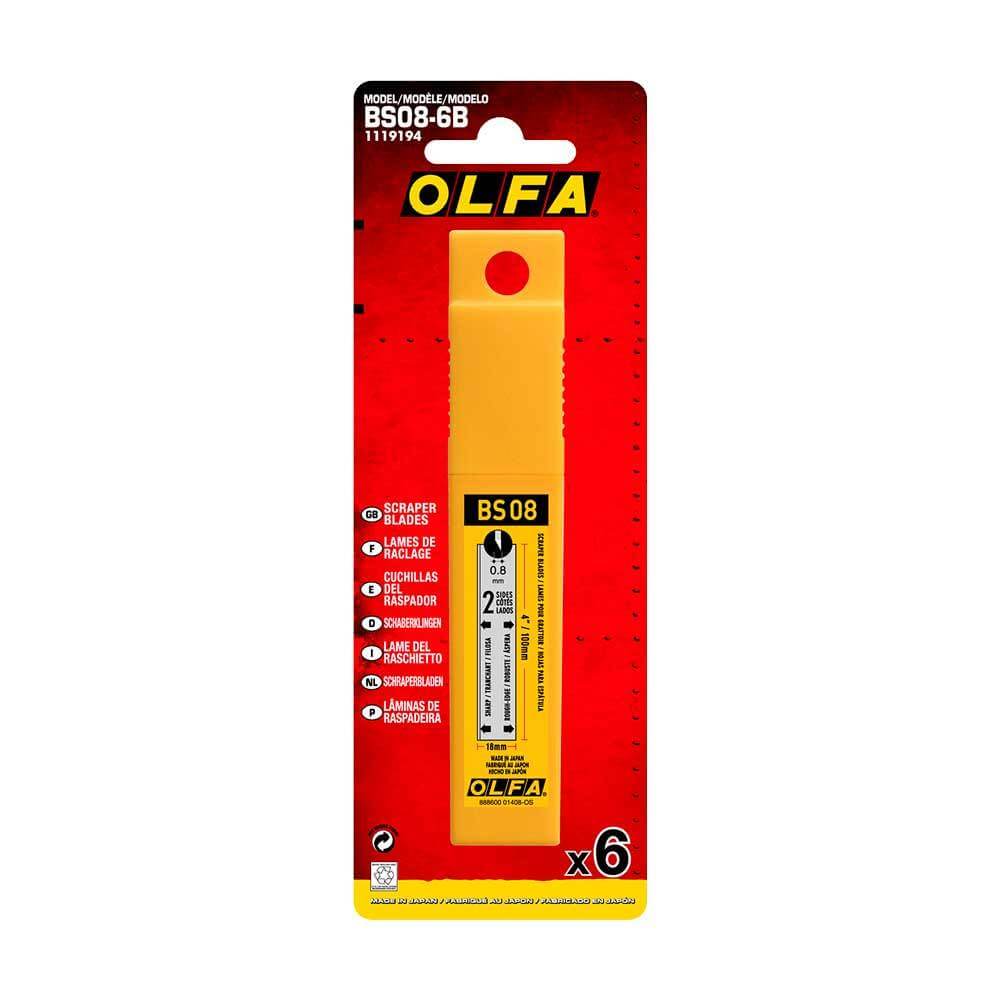 Foliebutikken Monteringsverktøy Olfa 100mm XHD 6x Thick Craper Blades BS-08