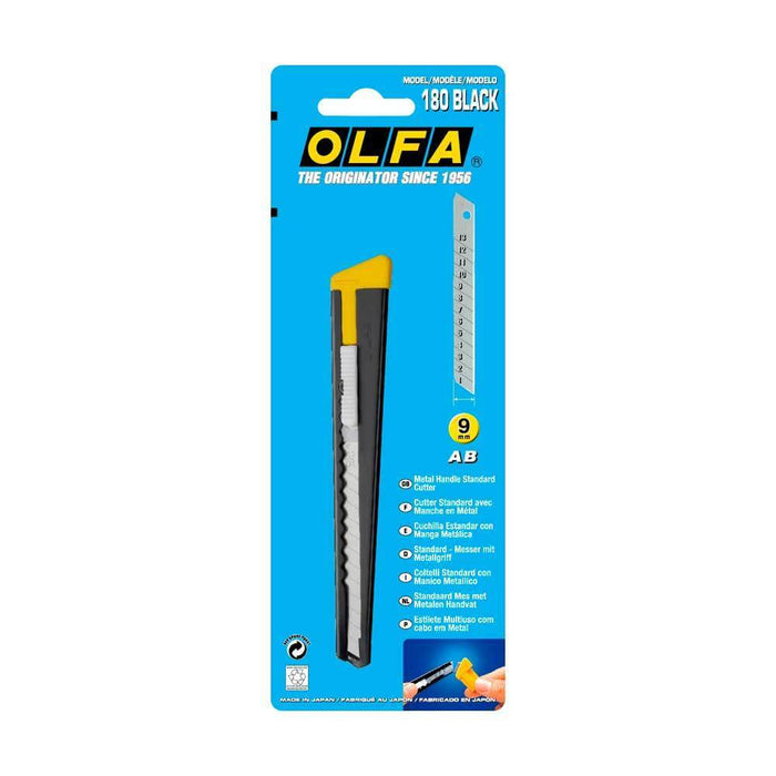 Foliebutikken Monteringsverktøy Olfa Snap-off Cutter 9mm 180-BLACK